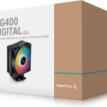 Deepcool AG400 Digital BK ARGB Ψύκτρα Επεξεργαστή για Socket AM4/AM5/1200/115x/1700
