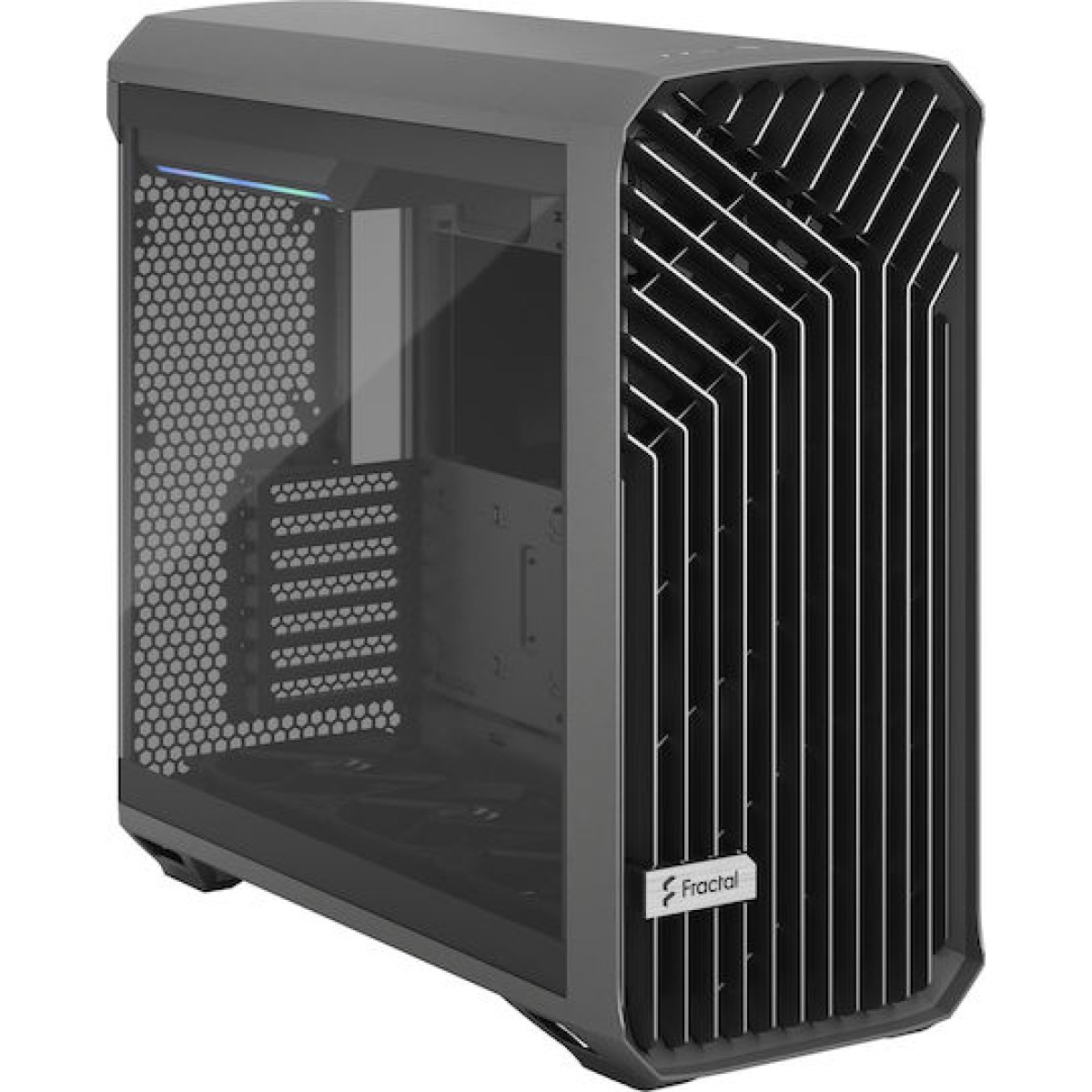 Fractal Design Torrent TG Light Gray Gaming Midi Tower Κουτί Υπολογιστή με Πλαϊνό Παράθυρο Γκρι
