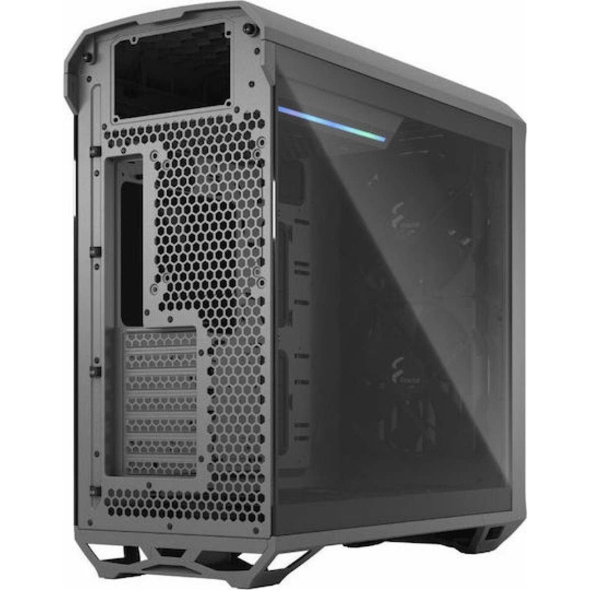 Fractal Design Torrent TG Light Gray Gaming Midi Tower Κουτί Υπολογιστή με Πλαϊνό Παράθυρο Γκρι