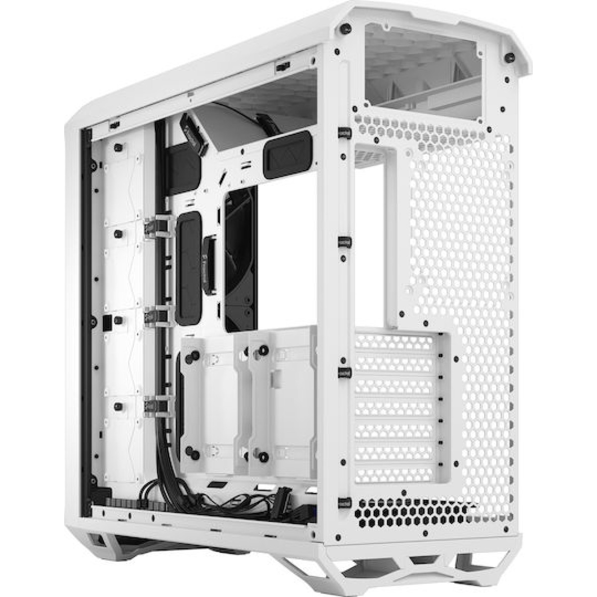 Fractal Design Torrent Gaming Midi Tower Κουτί Υπολογιστή με Πλαϊνό Παράθυρο White TG Clear