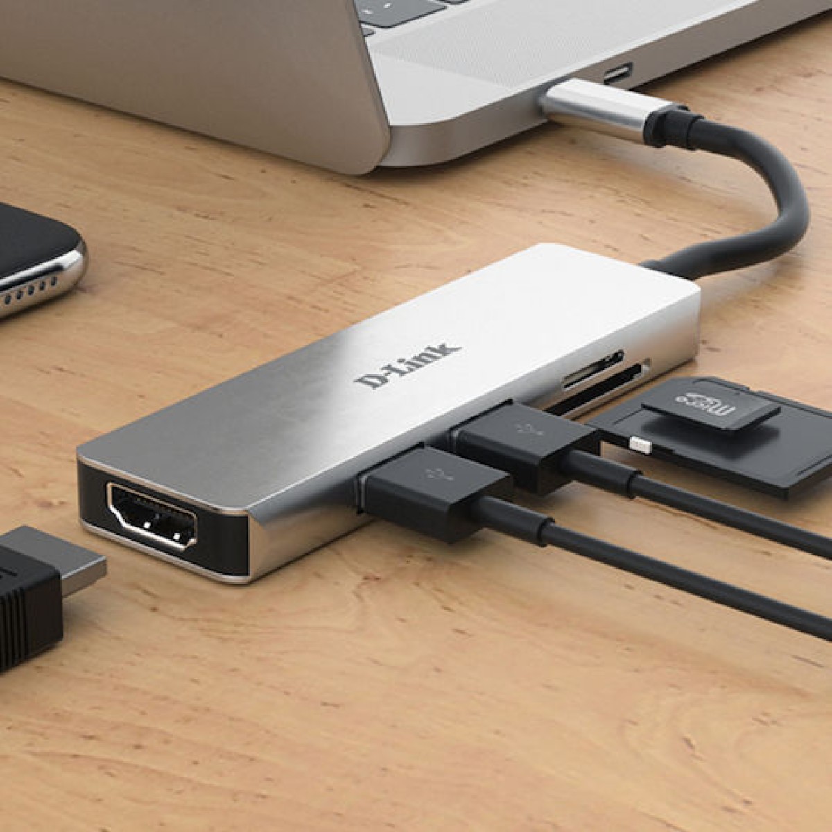 D-Link USB-C Docking Station με HDMI 4K Ασημί (DUB-M530)