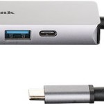 D-Link USB-C Docking Station με HDMI 4K PD Ethernet Ασημί (DUB-M520)