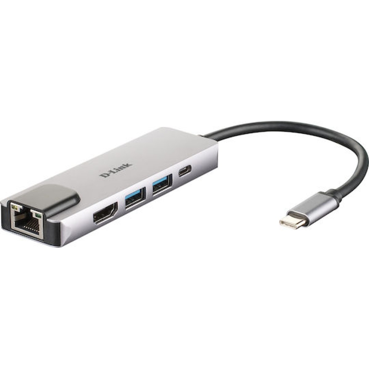 D-Link USB-C Docking Station με HDMI 4K PD Ethernet Ασημί (DUB-M520)