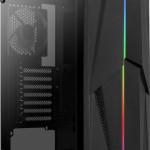 Aerocool Mecha v1 Gaming Midi Tower Κουτί Υπολογιστή με Πλαϊνό Παράθυρο και RGB Φωτισμό Μαύρο