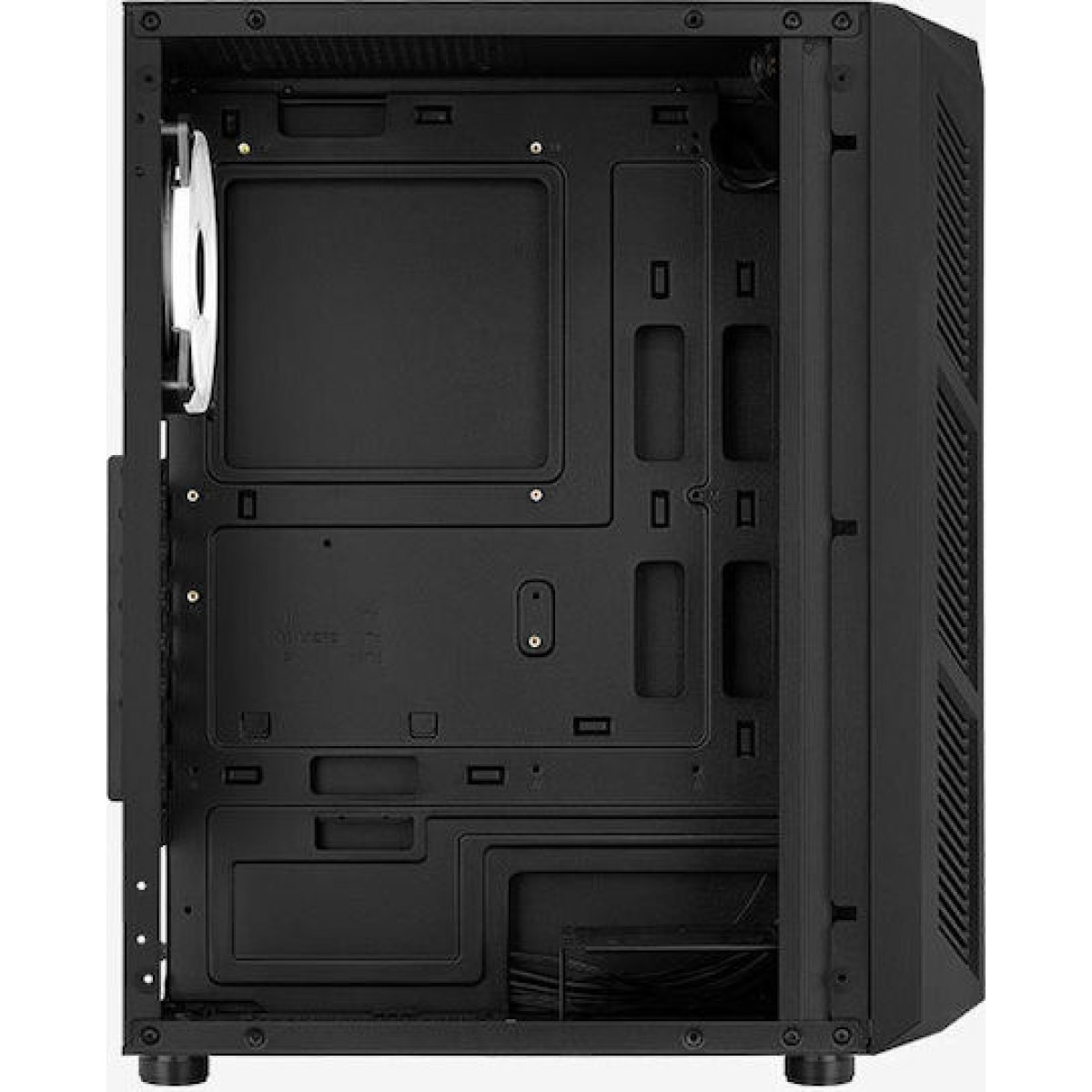 Aerocool Prime ARGB v2 Gaming Midi Tower Κουτί Υπολογιστή με Πλαϊνό Παράθυρο Μαύρο
