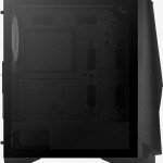 Aerocool Visor Gaming Midi Tower Κουτί Υπολογιστή με Πλαϊνό Παράθυρο και RGB Φωτισμό Μαύρο