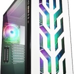 Sharkoon Elite Shark CA300T Gaming Midi Tower Κουτί Υπολογιστή με Πλαϊνό Παράθυρο και RGB Φωτισμό Λευκό