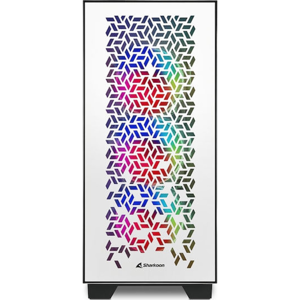 Sharkoon Elite Shark CA300H Gaming Midi Tower Κουτί Υπολογιστή με Πλαϊνό Παράθυρο και RGB Φωτισμό Λευκό