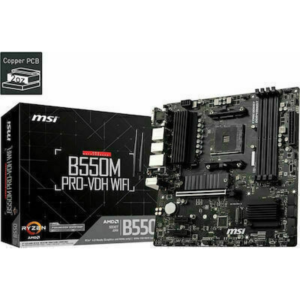 MSI B550M Pro-VDH WIFI Motherboard Micro ATX με AMD AM4 Socket 7C95-001R
