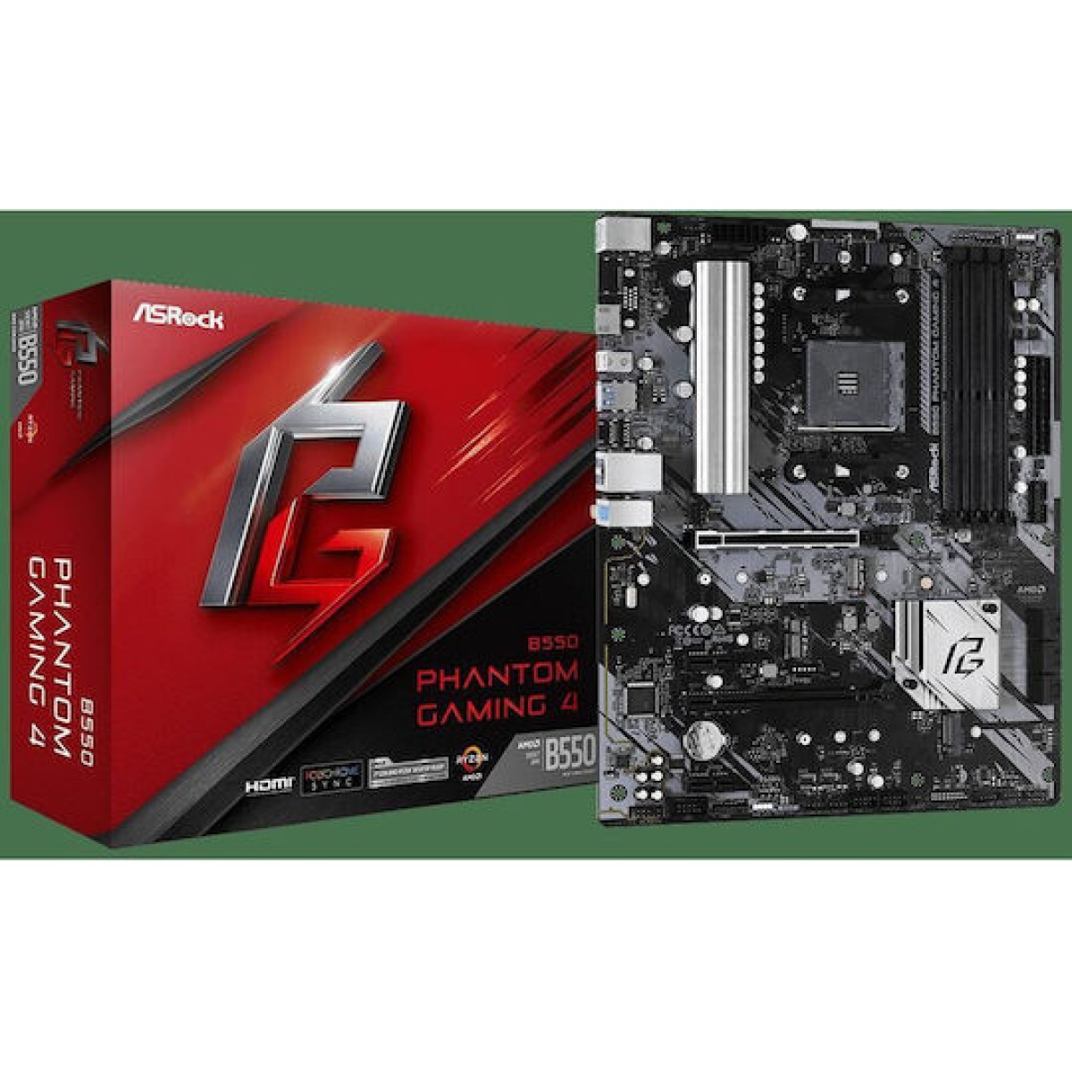 ASRock B550 Phantom Gaming 4 Motherboard ATX με AMD AM4 Socket 90-MXBCY0-A0UAYZ