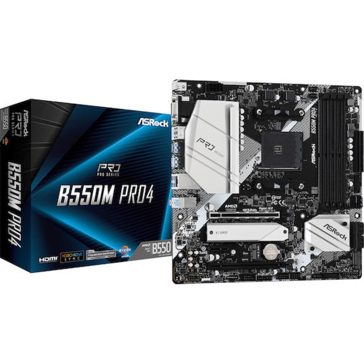 ASRock B550M Pro4 Motherboard Micro ATX με AMD AM4 Socket
