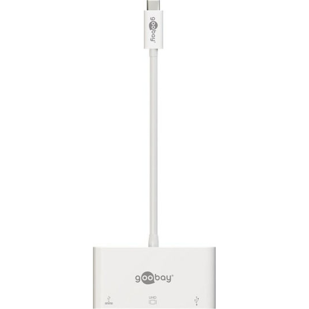 Goobay USB-C Docking Station με HDMI 4K PD Λευκό (62104)