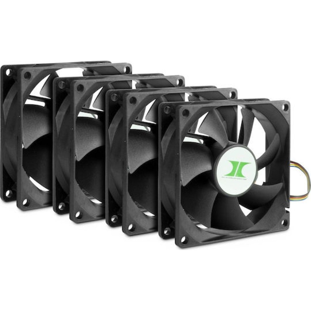 Inter-Tech 88887290 Case Fan 80mm με Σύνδεση 4-Pin PWM 4τμχ