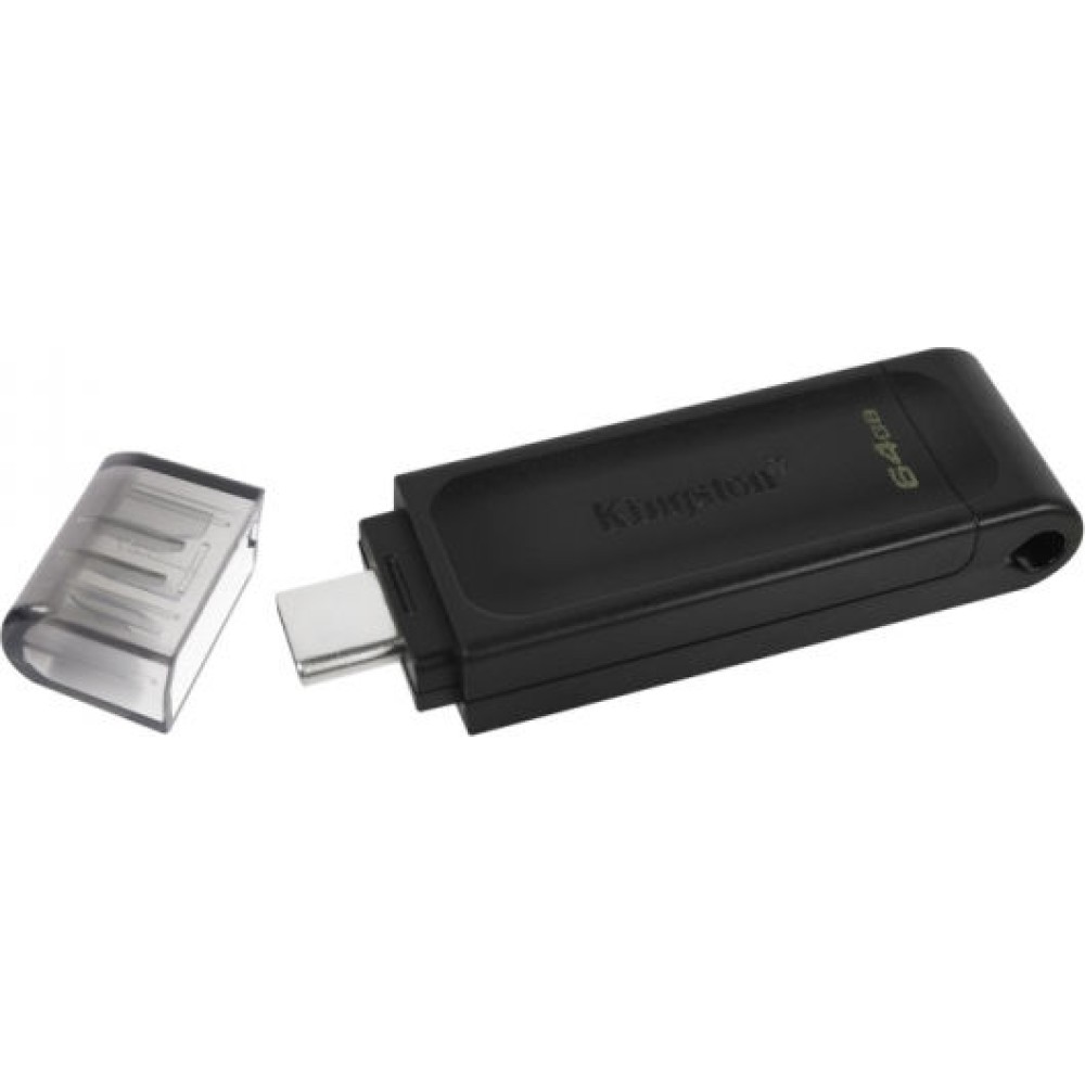 Kingston DataTraveler 70 64GB USB 3.2 Stick με σύνδεση USB-C Μαύρο