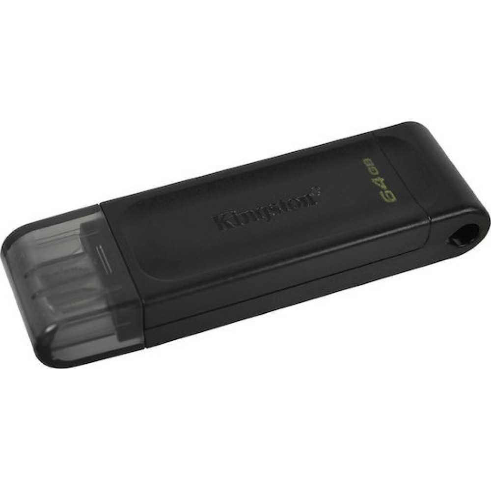 Kingston DataTraveler 70 64GB USB 3.2 Stick με σύνδεση USB-C Μαύρο