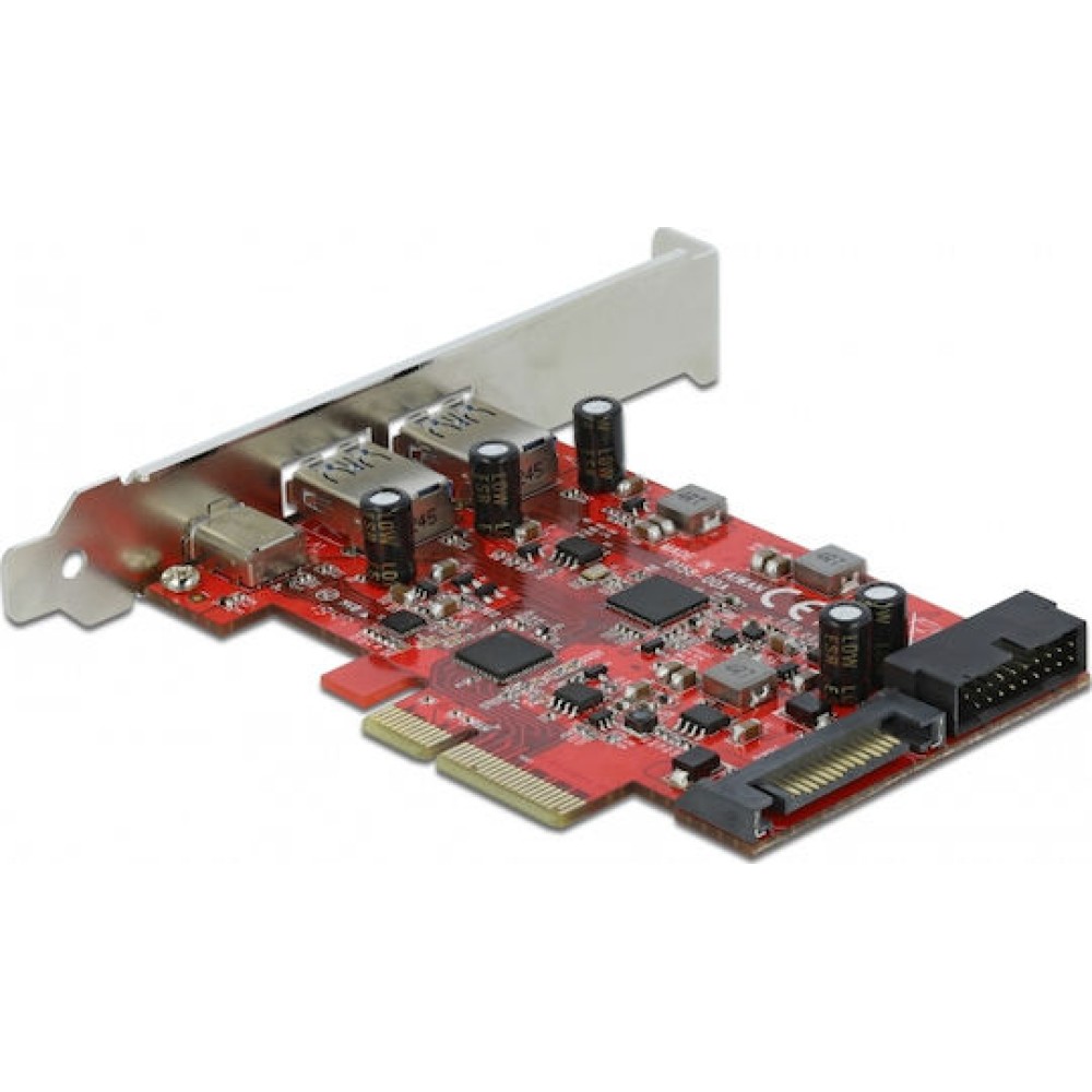 DeLock Κάρτα PCIe σε 3 θύρες USB 3.2
