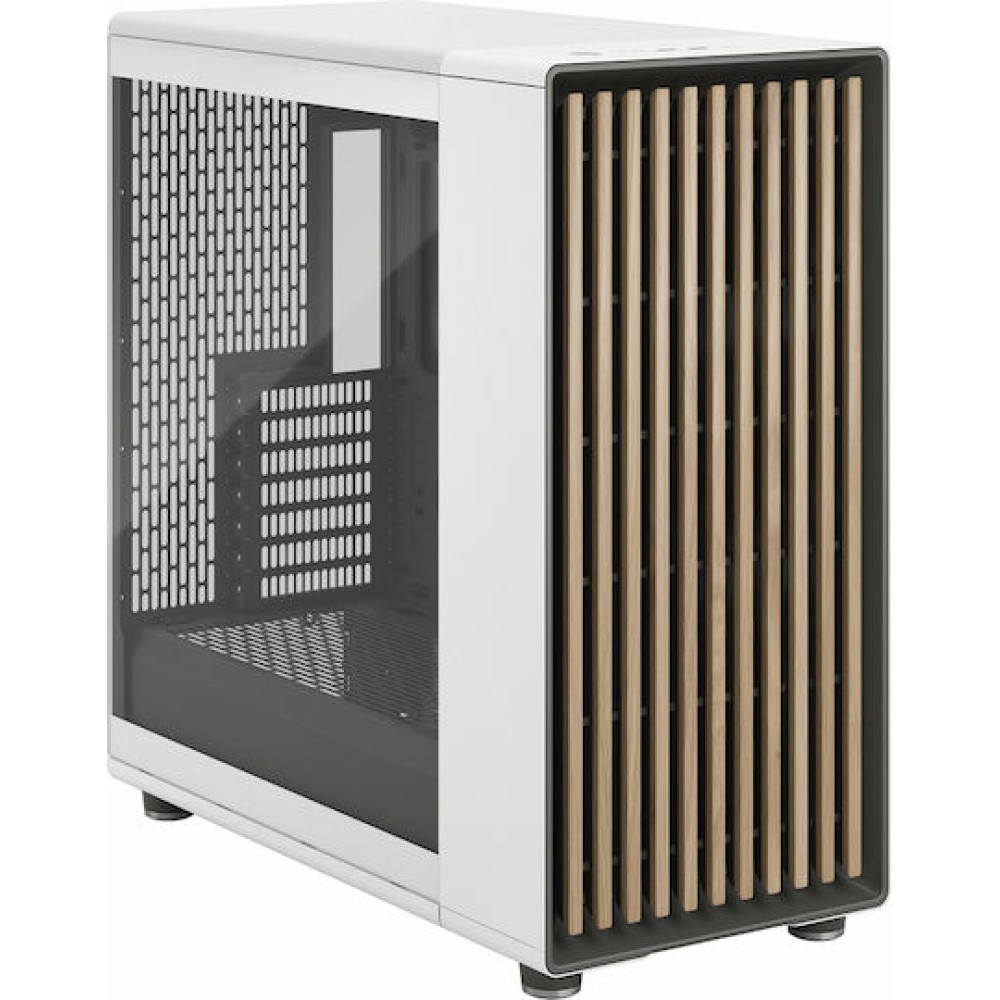 Fractal Design FD-C-NOR1X-04 Gaming Midi Tower Κουτί Υπολογιστή με Πλαϊνό Παράθυρο Chalk White