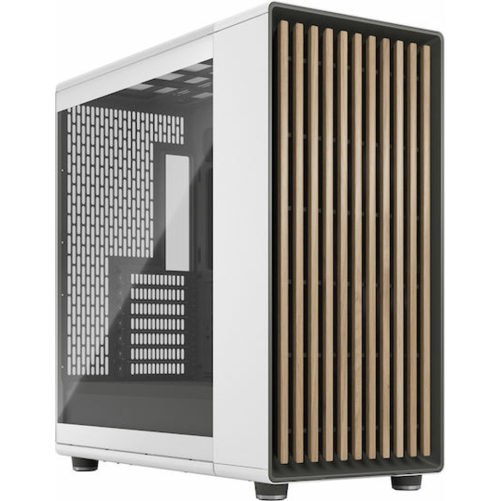 Fractal Design FD-C-NOR1X-04 Gaming Midi Tower Κουτί Υπολογιστή με Πλαϊνό Παράθυρο Chalk White