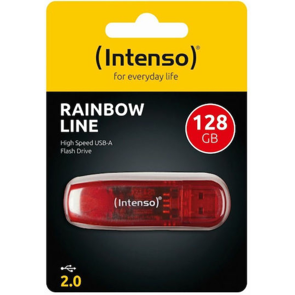 Intenso Rainbow Line 128GB USB 2.0 Stick Κόκκινο