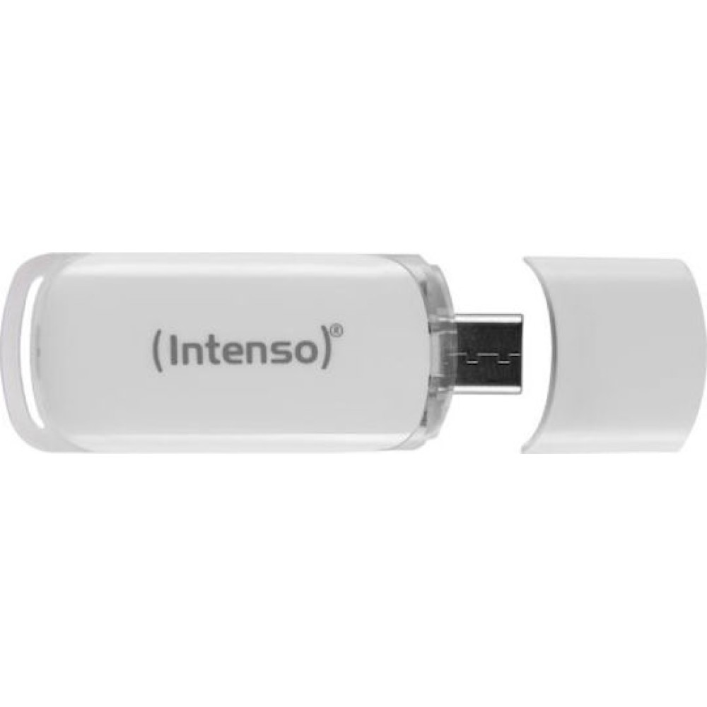 Intenso Flash Line 32GB USB 3.1 Stick με σύνδεση USB-C Λευκό