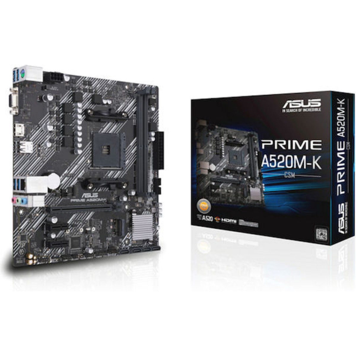 Asus Prime A520M-K Motherboard Micro ATX με AMD AM4 Socket 90MB1500-M0EAY0