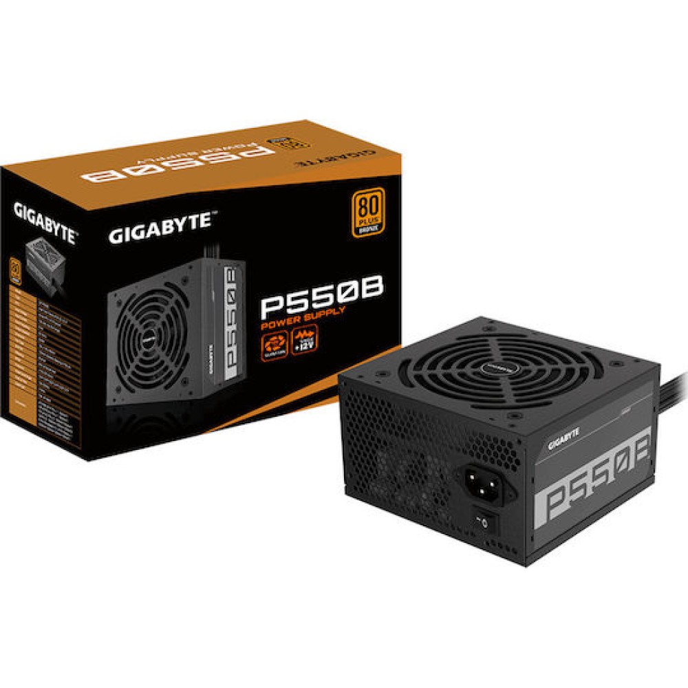 Gigabyte P550B 550W Μαύρο Τροφοδοτικό Υπολογιστή Full Wired 80 Plus Bronze