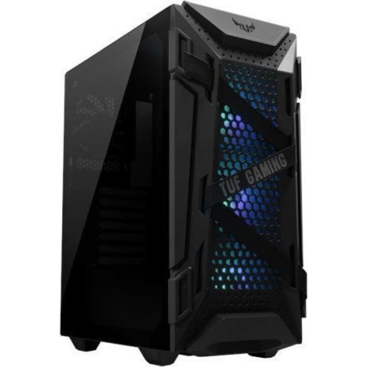 Asus TUF Gaming GT301 Midi Tower Κουτί Υπολογιστή με Πλαϊνό Παράθυρο και RGB Φωτισμό Μαύρο