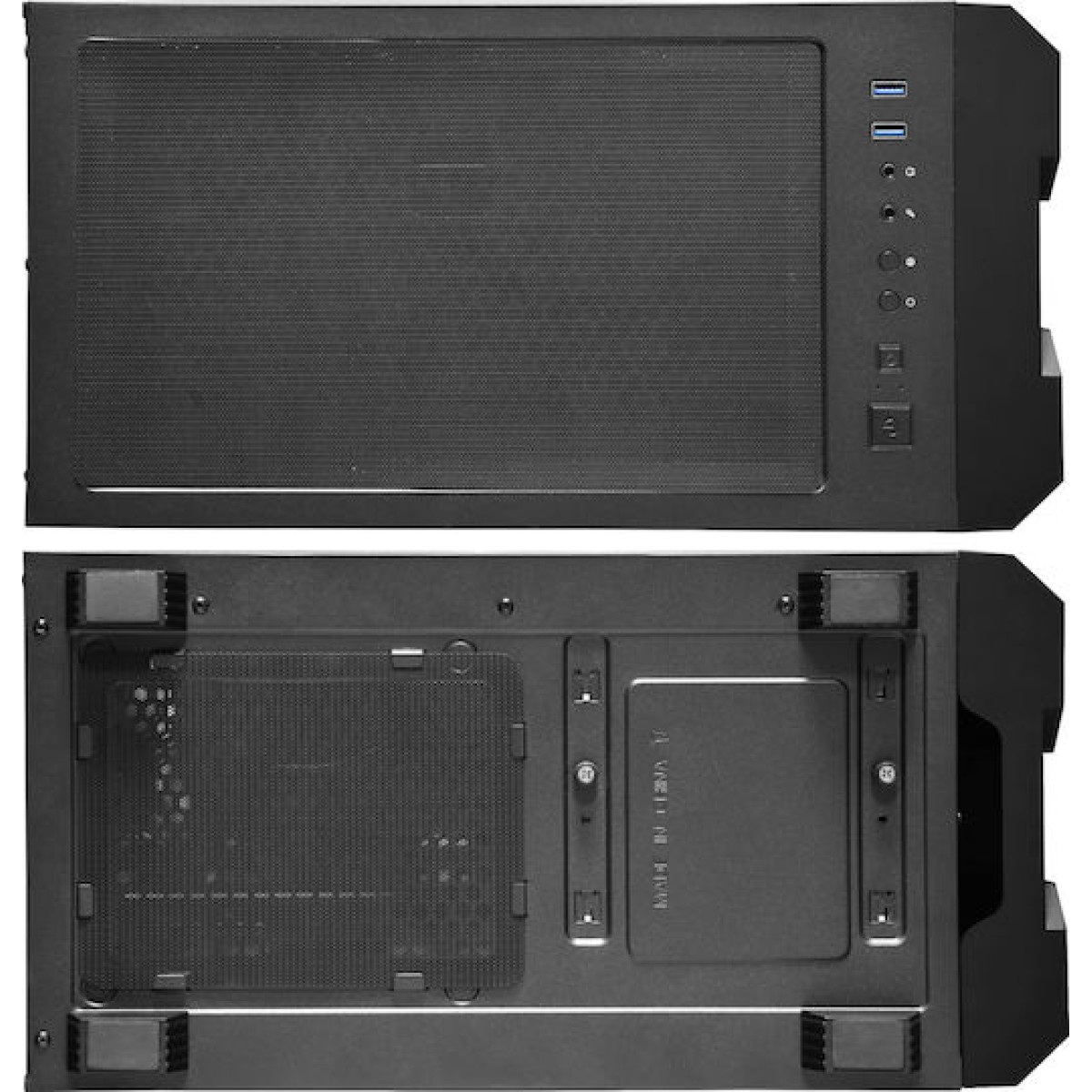 Chieftec Hunter Gaming Midi Tower Κουτί Υπολογιστή με Πλαϊνό Παράθυρο και RGB Φωτισμό Μαύρο