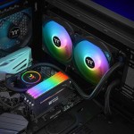 Thermaltake Floe RC240 Υδρόψυξη Επεξεργαστή Διπλού Ανεμιστήρα 120mm για Socket AM4/1200/115x με RGB Φωτισμό