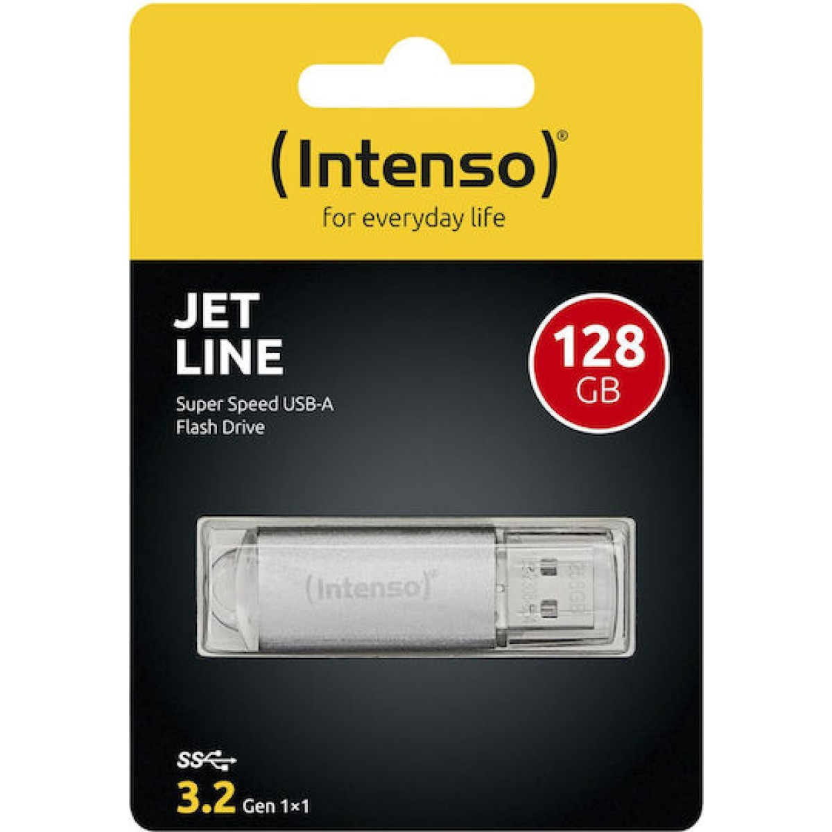 Intenso Jet Line 128GB USB 3.2 Stick Ασημί
