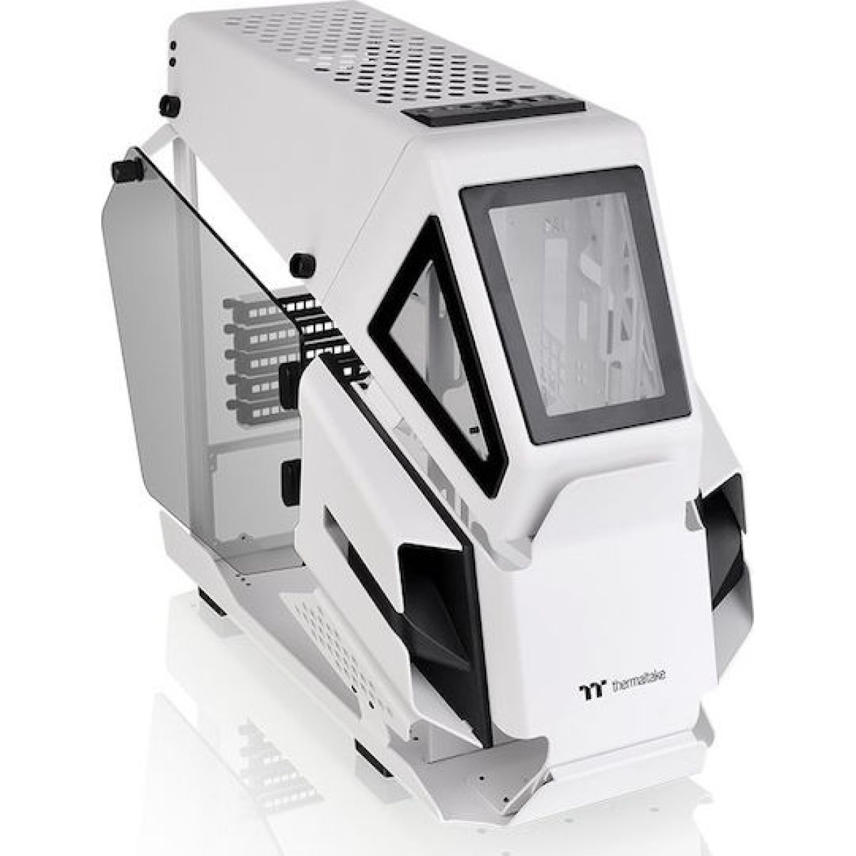 Thermaltake AH T200 Gaming Micro Tower Κουτί Υπολογιστή με Πλαϊνό Παράθυρο Λευκό