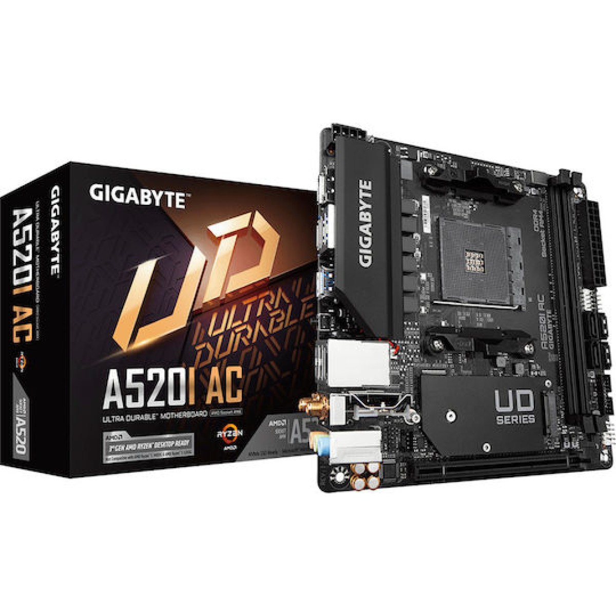 Gigabyte A520I AC rev. 1.0 Wi-Fi Motherboard Mini ITX με AMD AM4 Socket