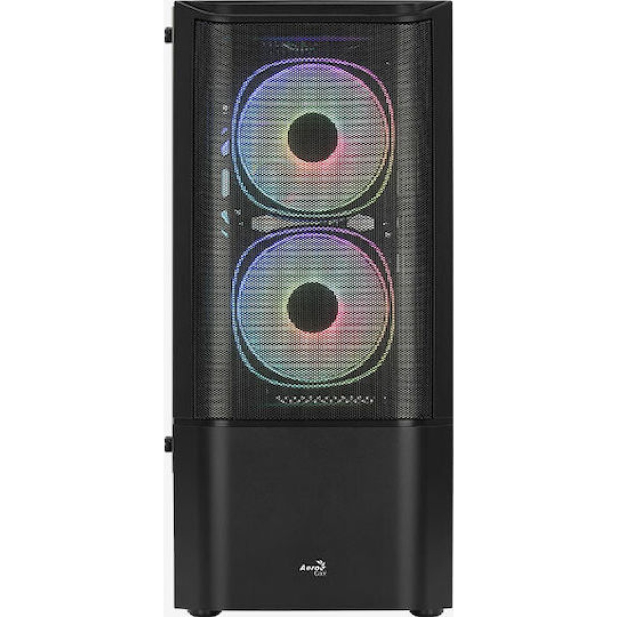 Aerocool Quantum Mesh v3 Gaming Midi Tower Κουτί Υπολογιστή με Πλαϊνό Παράθυρο και RGB Φωτισμό Μαύρο