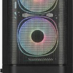Aerocool Quantum Mesh v3 Gaming Midi Tower Κουτί Υπολογιστή με Πλαϊνό Παράθυρο και RGB Φωτισμό Μαύρο