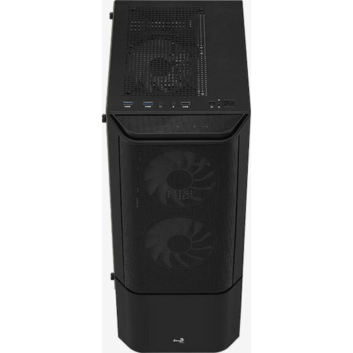 Aerocool Quantum Mesh v3 Gaming Midi Tower Κουτί Υπολογιστή με Πλαϊνό Παράθυρο και RGB Φωτισμό Μαύρο