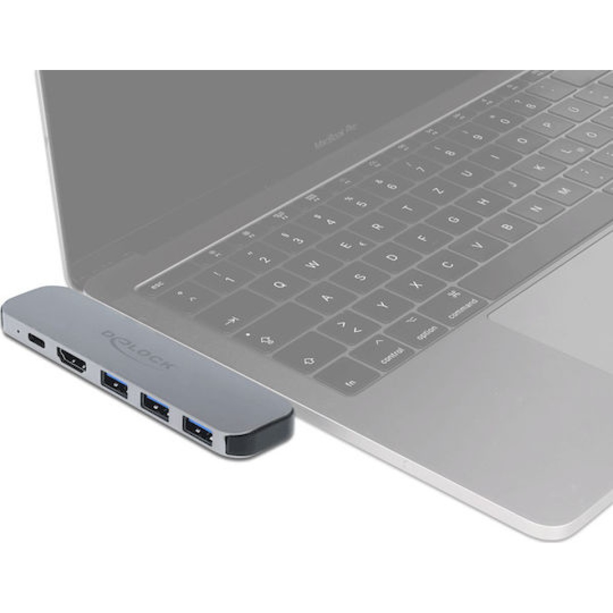 DeLock Docking Station με Διπλό USB-C HDMI 4K PD Γκρι (87753)