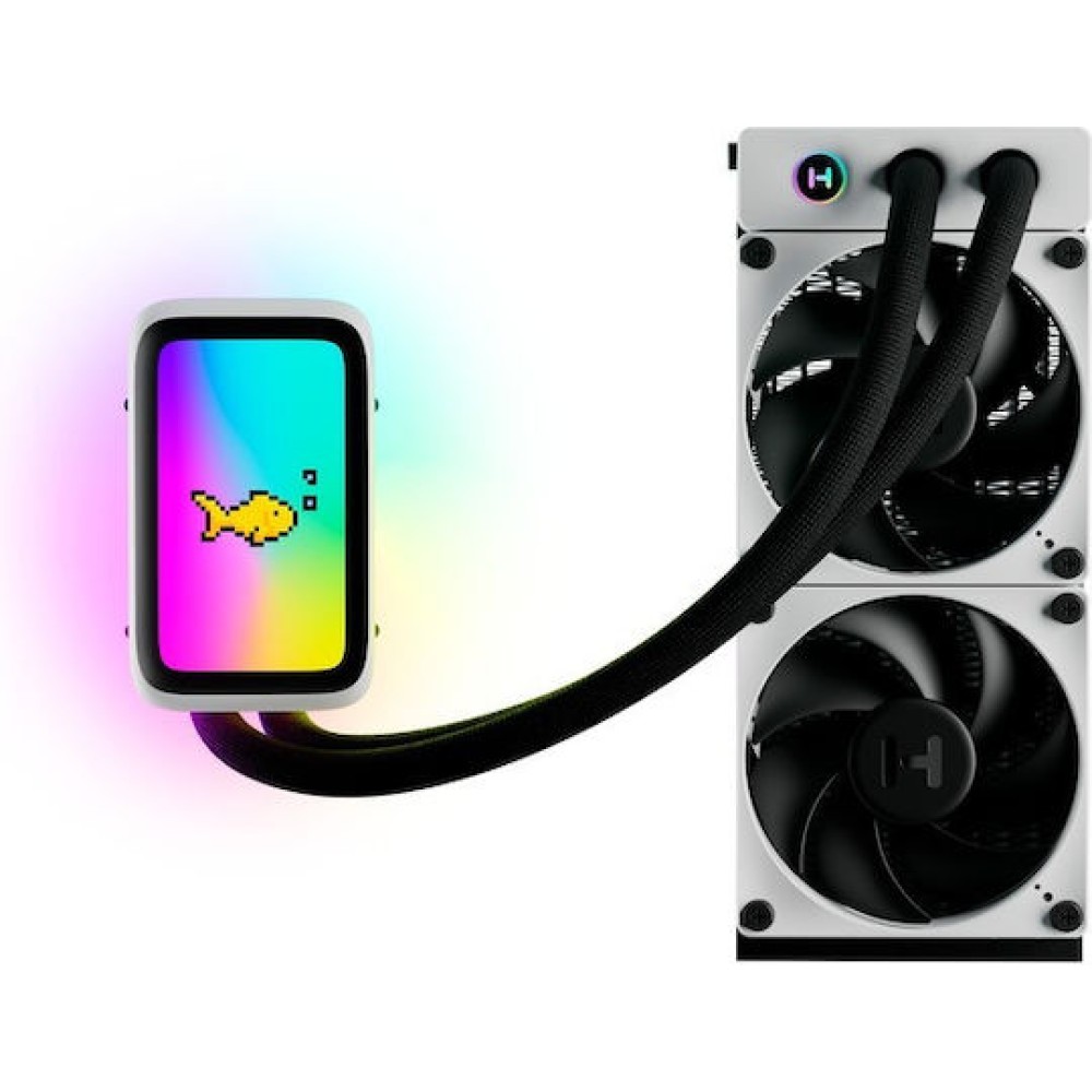 HYTE Thicc Q60 Υδρόψυξη Επεξεργαστή Διπλού Ανεμιστήρα 120mm για Socket AM4/AM5/1700/1200/115x με RGB Φωτισμό