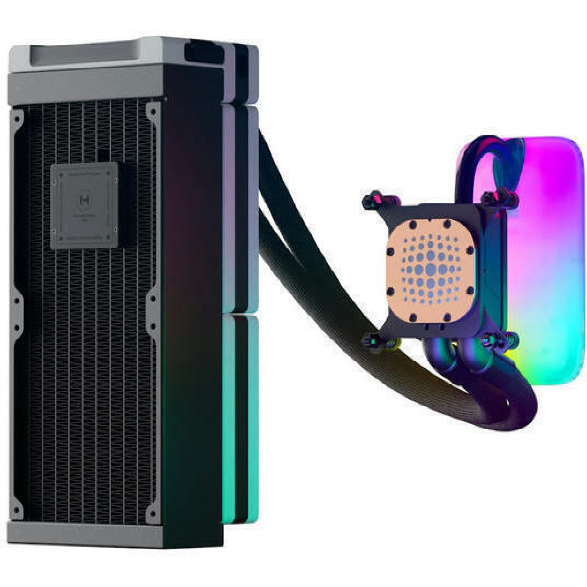 HYTE Thicc Q60 Υδρόψυξη Επεξεργαστή Διπλού Ανεμιστήρα 120mm για Socket AM4/AM5/1700/1200/115x με RGB Φωτισμό