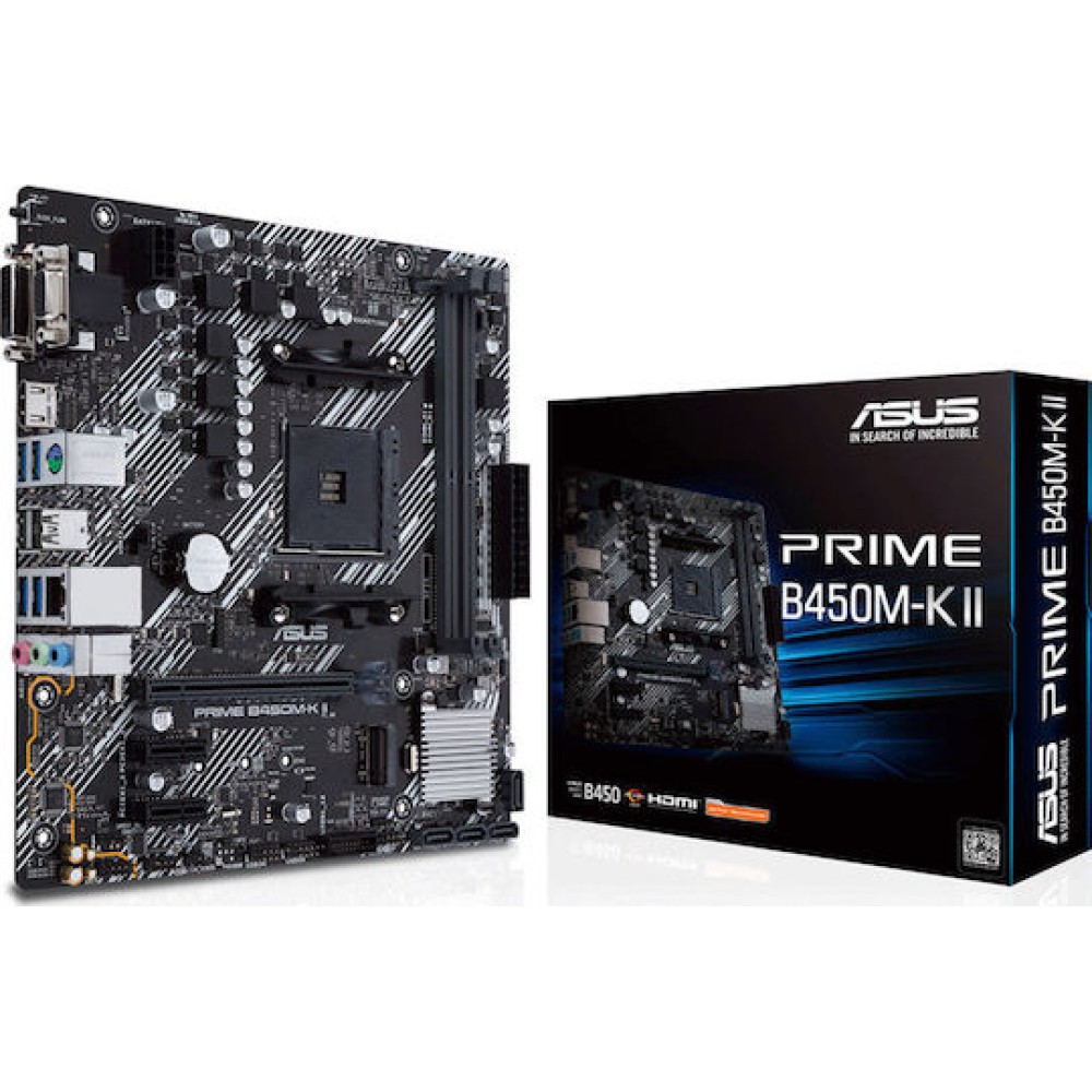 Asus Prime B450M-K II Motherboard Micro ATX με AMD AM4 Socket 90MB1600-M0EAY0