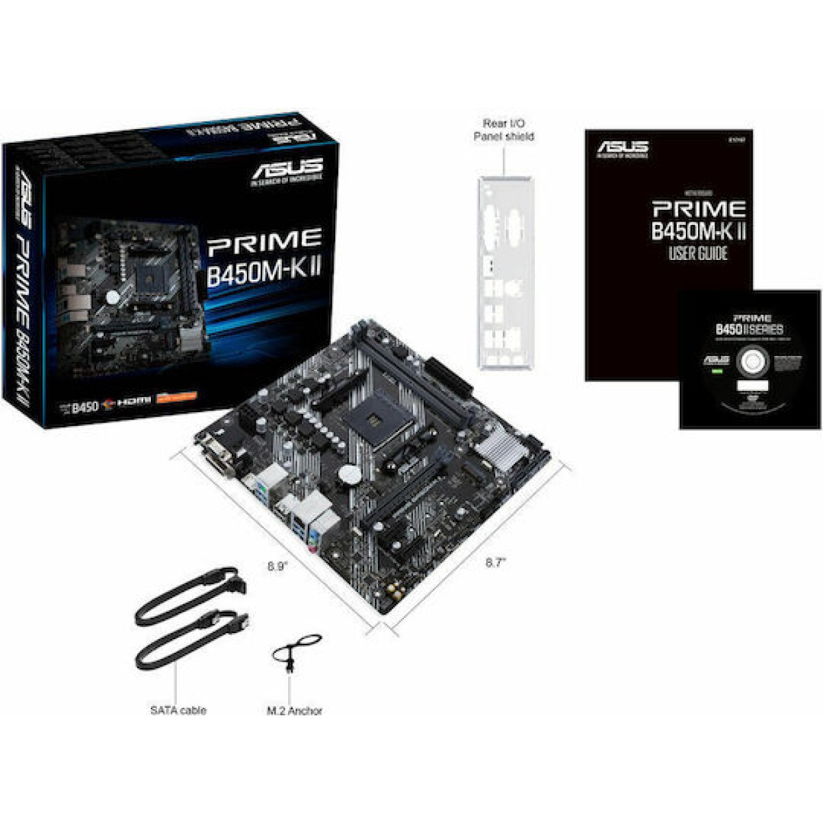 Asus Prime B450M-K II Motherboard Micro ATX με AMD AM4 Socket 90MB1600-M0EAY0