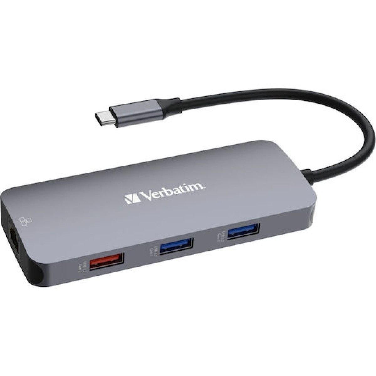 Verbatim CMH-9 USB-C Docking Station με HDMI 4K PD Ethernet Γκρι