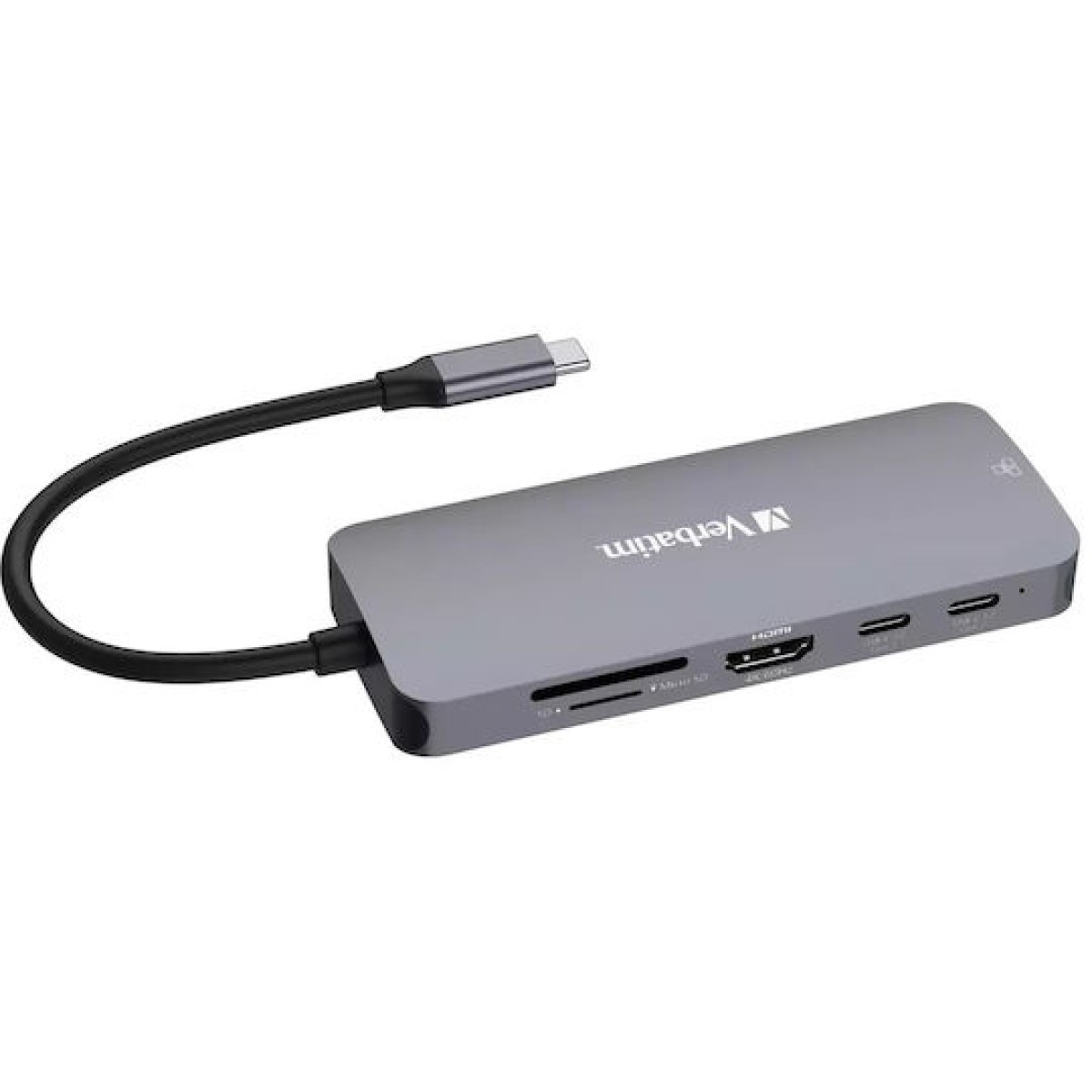 Verbatim CMH-9 USB-C Docking Station με HDMI 4K PD Ethernet Γκρι