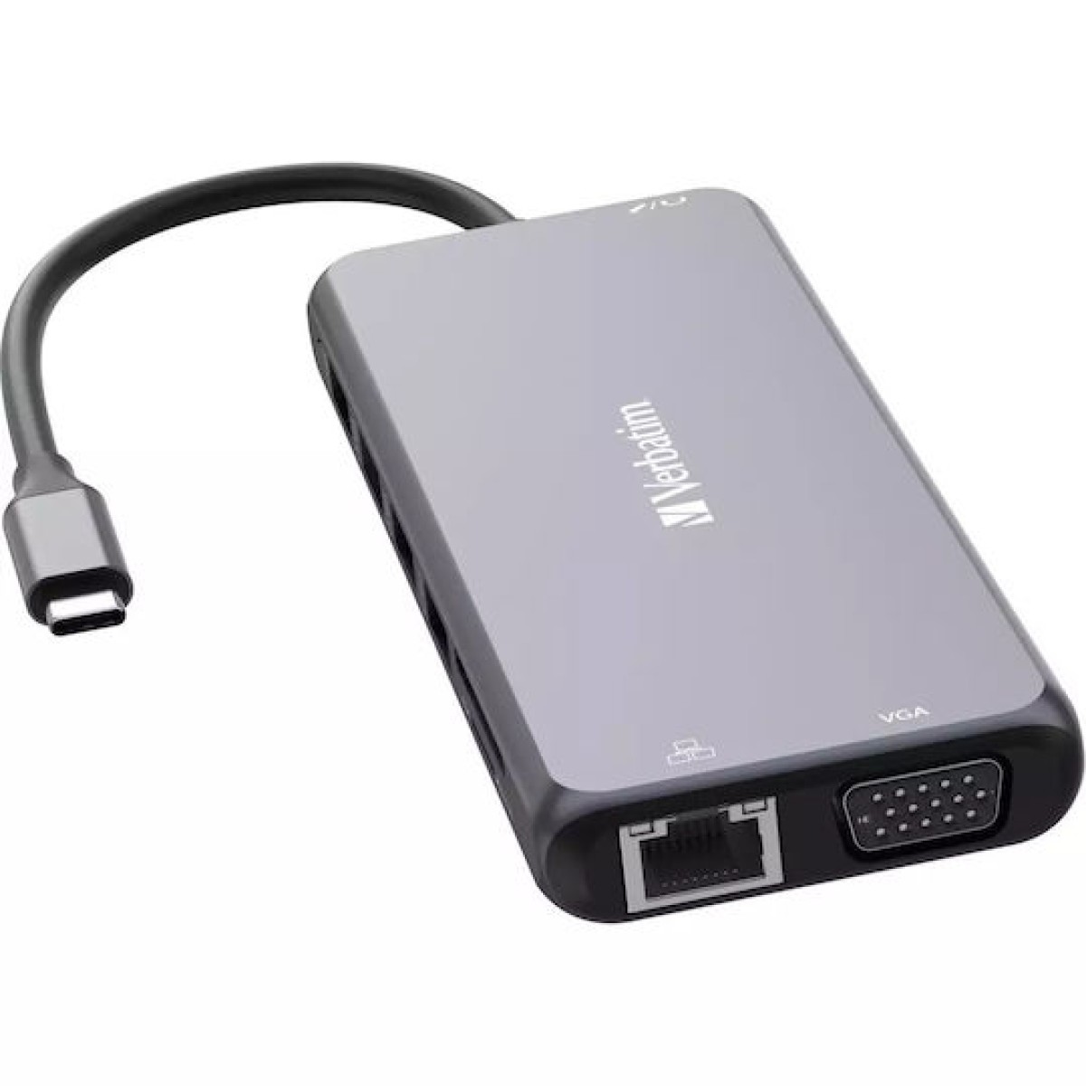 Verbatim USB-C Pro CMH-14 USB-C Docking Station με HDMI 4K PD Ethernet και σύνδεση 3 Οθονών Γκρι