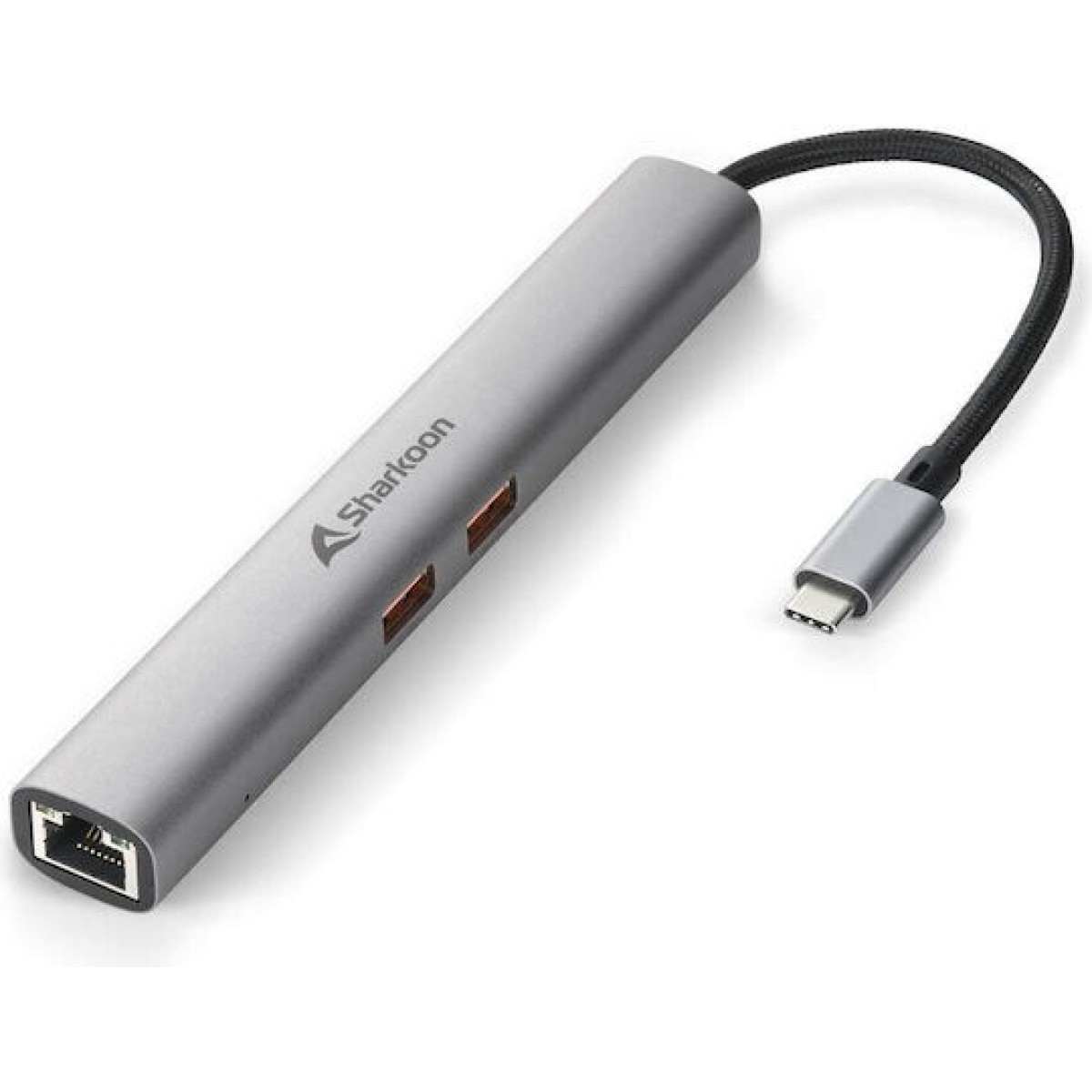 Sharkoon Combo Adapter USB-C Docking Station με HDMI 4K PD Ethernet Γκρι