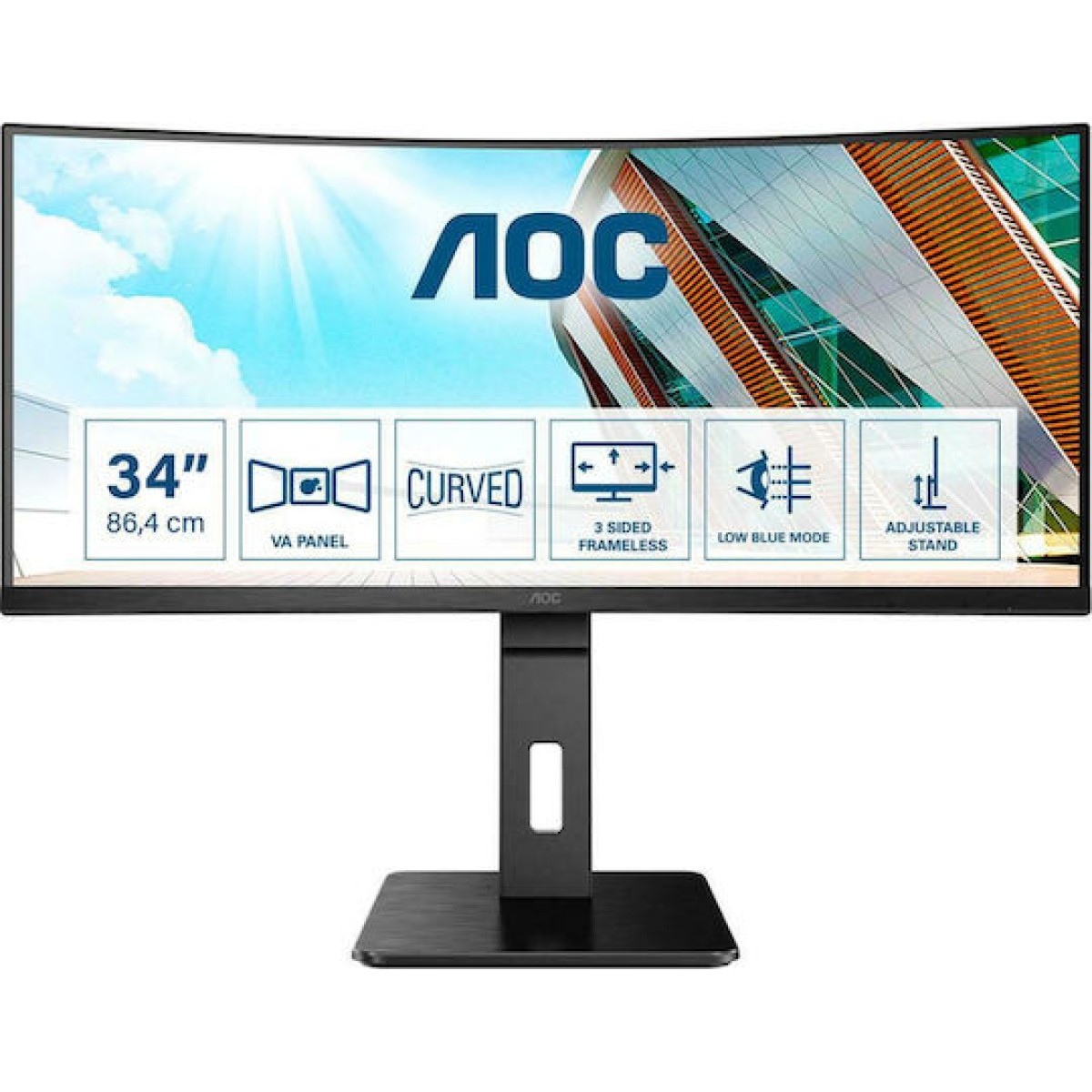 AOC CU34P2A Ultrawide VA Curved Monitor 34