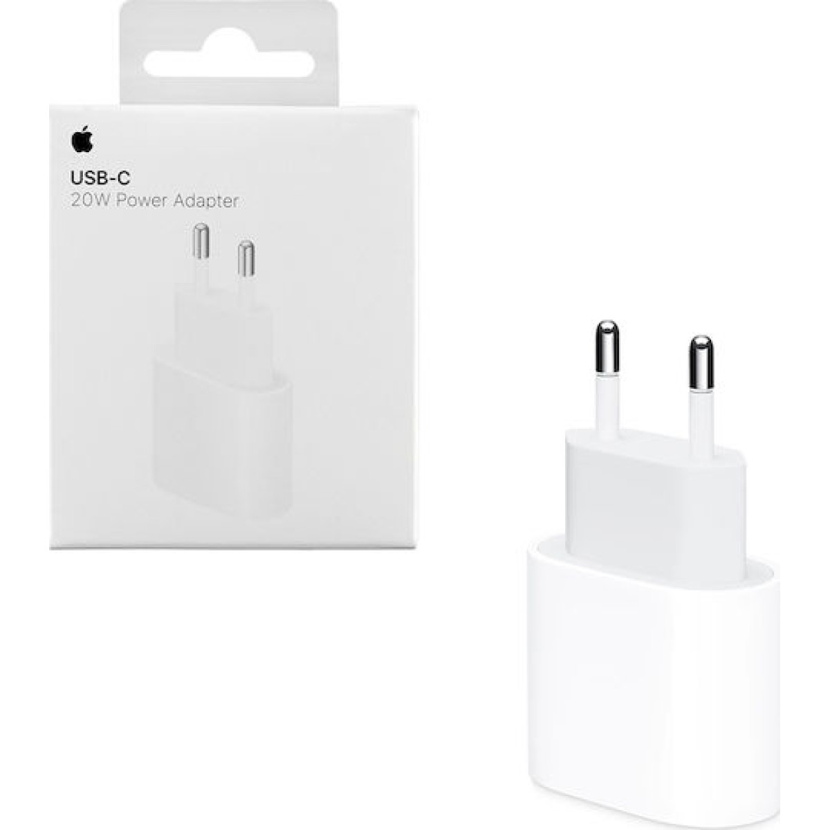 Apple Φορτιστής Χωρίς Καλώδιο με Θύρα USB-C 20W Λευκός (Power Adapter A2347)