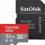 Sandisk Ultra microSDHC 32GB Class 10 U1 A1 UHS-I με αντάπτορα