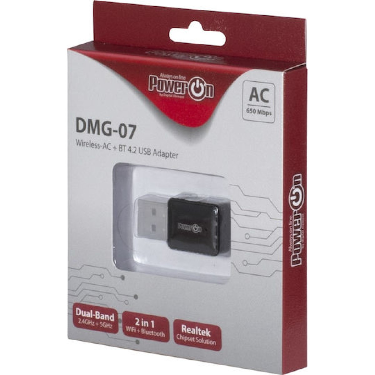 Inter-Tech DMG-07 Ασύρματος USB Αντάπτορας Δικτύου 650Mbps