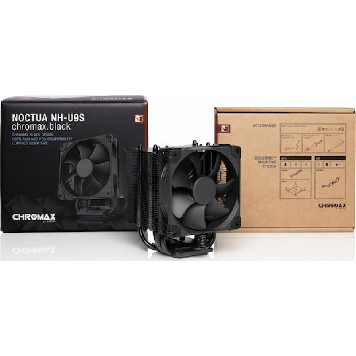 Noctua NH-U9S chromax.black Ψύκτρα Επεξεργαστή για Socket AM4/AM5/1200/115x