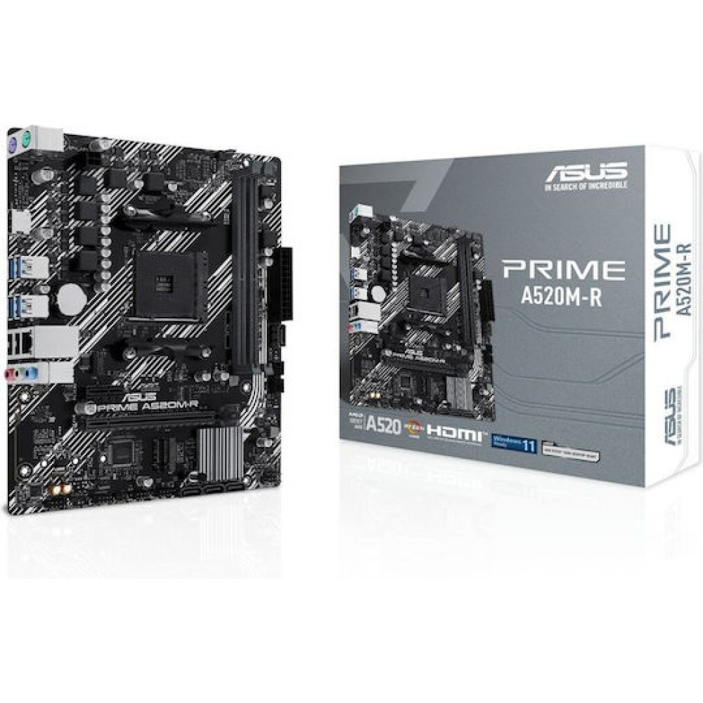 Asus PRIME A520M-R Motherboard Micro ATX με AMD AM4 Socket